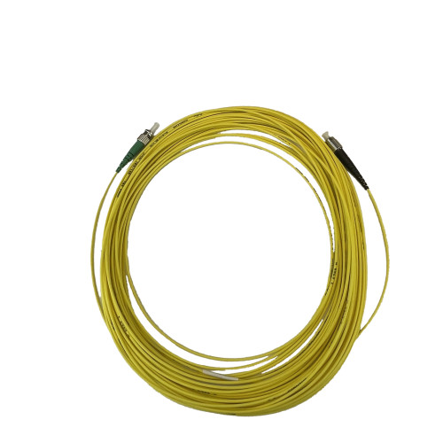 20m FC to ST Simplex OS2 Singlemode Yellow Fibre Optic Patch Cable with 2mm Jacket