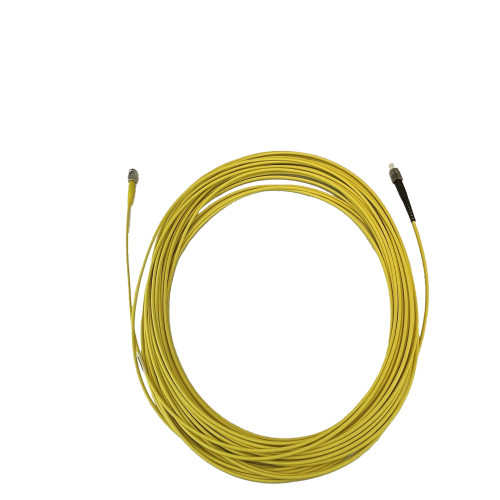 20m FC to ST Simplex OS2 Singlemode Yellow Fibre Optic Patch Cable with 3mm Jacket
