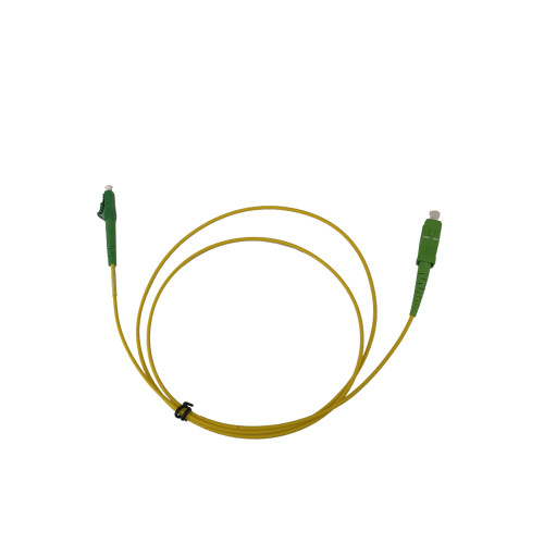 CMW Ltd Fibreoptic Patch Lead | 1m LC/APC-SC/APC Singlemode Simplex Patchcord Yellow 2mm