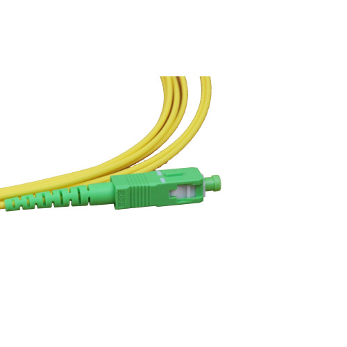 CMW Ltd Fibreoptic Patch Lead | 3m LC/APC-SC/APC Singlemode Simplex Patchcord Yellow 2mm