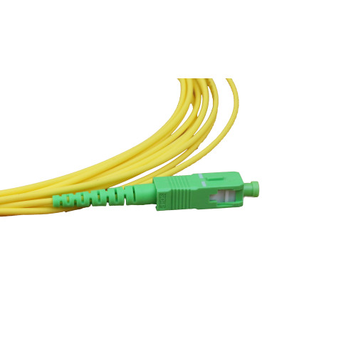 CMW Ltd Fibreoptic Patch Lead | 5m LC/APC-SC/APC Singlemode Simplex Patchcord Yellow 2mm