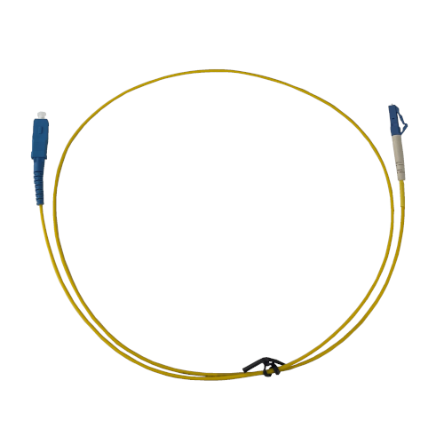 5.5m LC to SC Simplex OS2 Singlemode Yellow Fibre Optic Patch Cable with 2mm Jacket