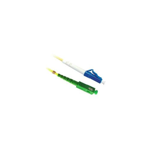 CMW Ltd Fibreoptic Patch Lead | 1m LC/UPC-SC/APC Singlemode Simplex Patchcord Yellow 2mm