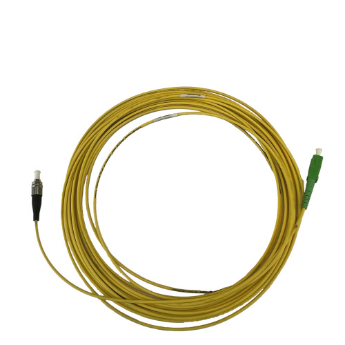 10m SC APC to ST Simplex OS2 Singlemode Yellow Fibre Optic Patch Cable with 2mm Jacket