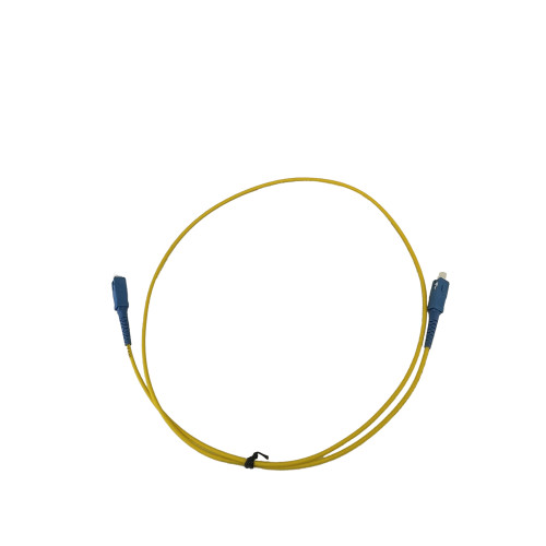 1m SC to SC Simplex OS2 Singlemode Yellow Fibre Optic Patch Cable with 3mm Jacket
