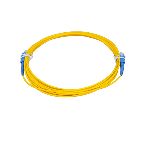 5m SC to SC Simplex OS2 Singlemode Yellow Fibre Optic Patch Cable with 2mm Jacket