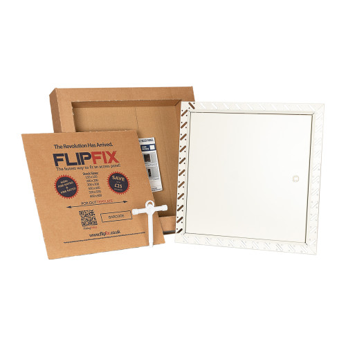 FlipFix 2 Hour Fire Rated Beaded Frame Metal Door Access Panel 300mm x 300mm