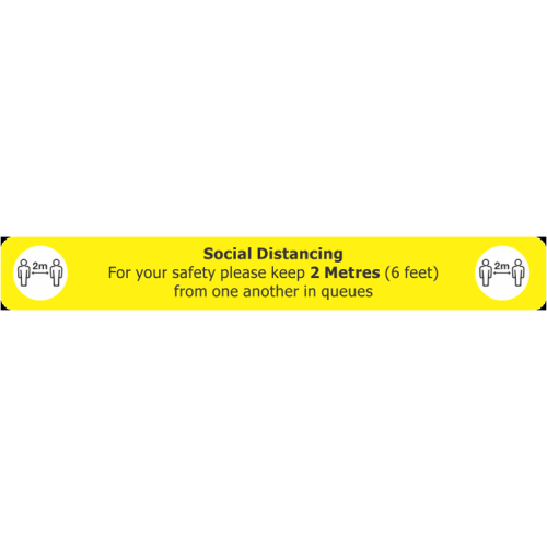 CMW Ltd | Social Distancing Floor Marking Laminate ( 600 x 80mm )