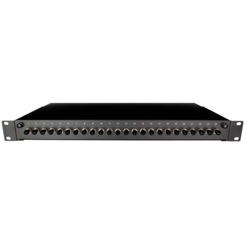 CMW Ltd  | ST Simplex 24 port patch panel loaded with 8 ST screw mounted multimode adaptors