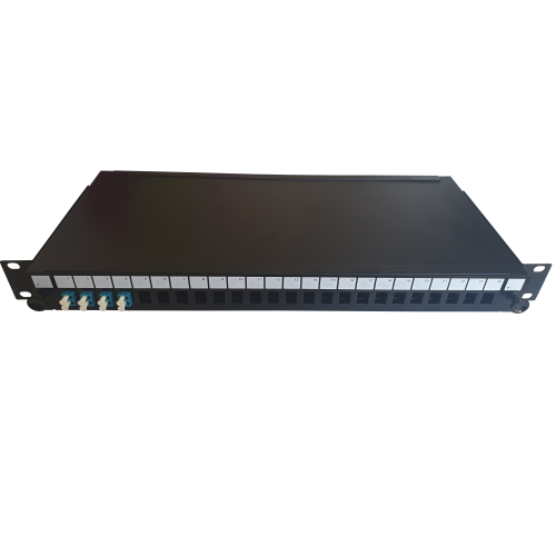 CMW Ltd | LC Duplex 8 port 24 position patch panel loaded with 4 LC duplex singlemode adaptors