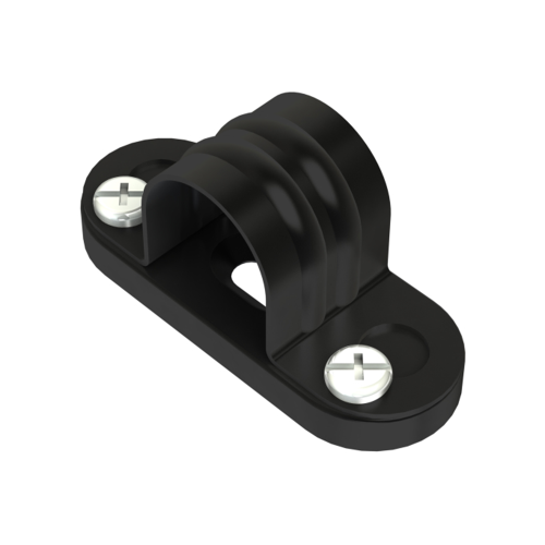 25mm FR Black Metal Saddle Clip