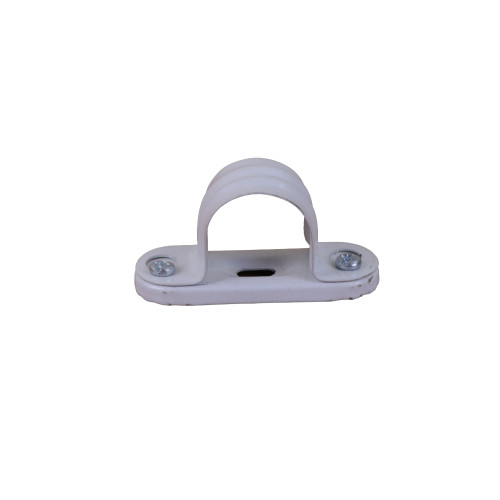 dietzel univolt rigid pvd conduit tube fittings SBS25WH | 25mm White Metal Saddle Clips Fire Rated