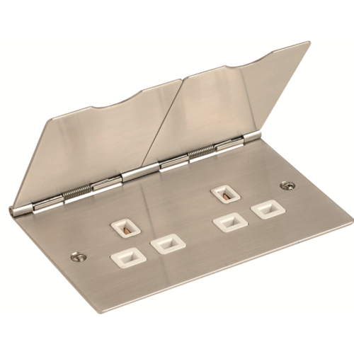 FS032SS | 13amp 2 Gang Floor Socket