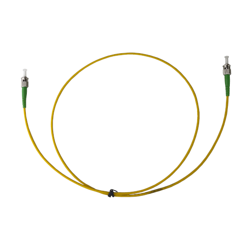 4m ST APC to ST APC Simplex OS2 Singlemode Yellow Fibre Optic Patch Cable with 3mm Jacket