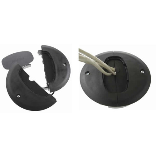 CMW Ltd, Desk Cable Management | Black Mini Air-Block Grommet 152mm cut-out
