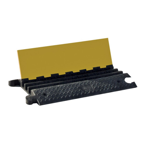 CMW Ltd | Heavy Duty Cable Protectors Rubber 1m length 75mm H x 60mm W 3x cable channels (1m lgth)