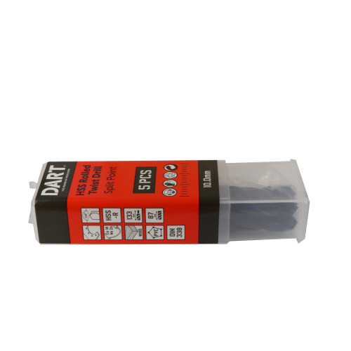 Dart Tool Group DRIJL010 | 10.0mm HSS Drill Bit Pack of 10 (Pack /10)
