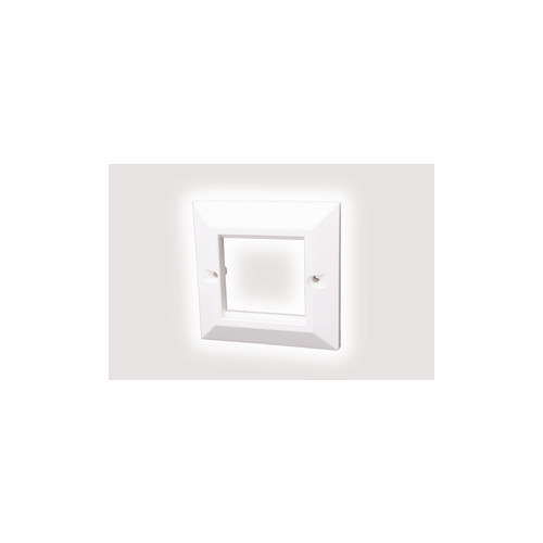 HellermannTyton HTC-FP1GOS30/WH Single Gang Office Faceplate Accepts 2 Euro Modules White