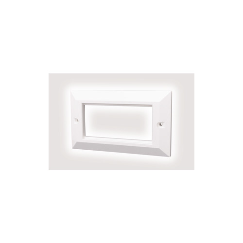 HellermannTyton HTC-FP2GBV30/WH Double Gang Bevelled Faceplate Accepts 2 Euro Modules White