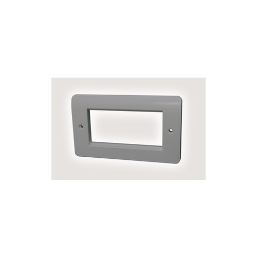 HellermannTyton HTC-FP2GOS30/DDA Double Gang Office Faceplate Accepts 2 Euro Modules Grey