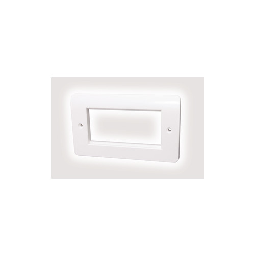 HellermannTyton HTC-FP2GOS30/WH Double Gang Office Faceplate Accepts 2 Euro Modules White
