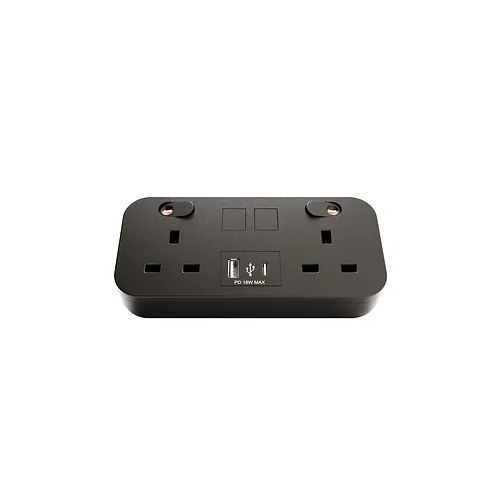 Black Icon with 2 x Power and Dual A & C USB (Each)