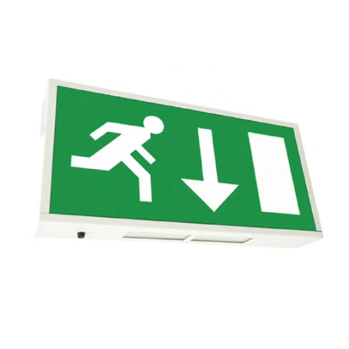 Wall mounted emergency exit sign, 3Hr non-maintained, self-test Right Arrow