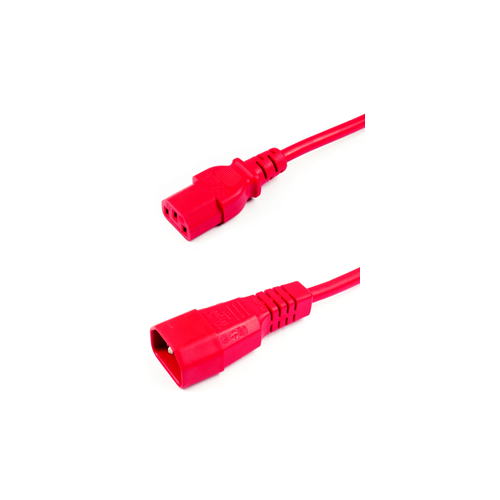 CMW Ltd | Red 2m IEC Male to Female Lead