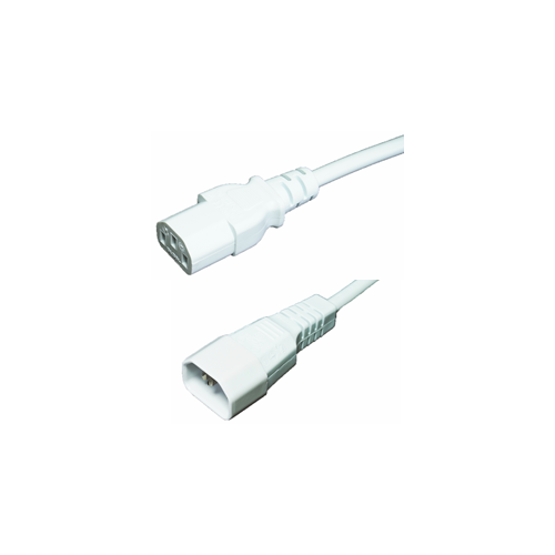 CMW Ltd | White 3m IEC Male to Female Lead