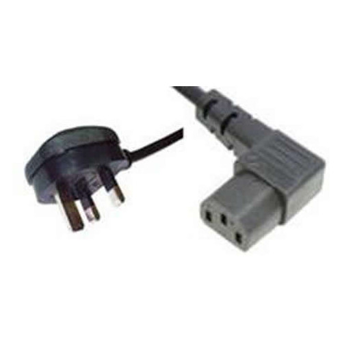 CMW Ltd | 2m Right Angled Female C13 to BS1363 UK Plug Lead