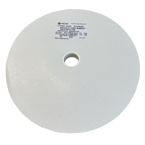 Velcro&Acirc;&reg; E00101001011425 White 10mm Wide PS14 Self Adhesive Loop Tape Roll of 25m