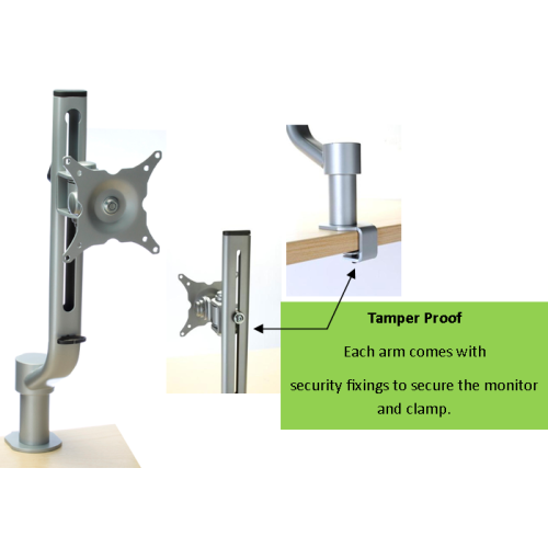 CMW Ltd | **Discontinued** Silver INEX Monitor Arm