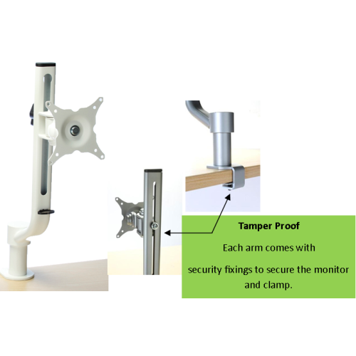 CMW Ltd | **Discontinued** White INEX Monitor Arm