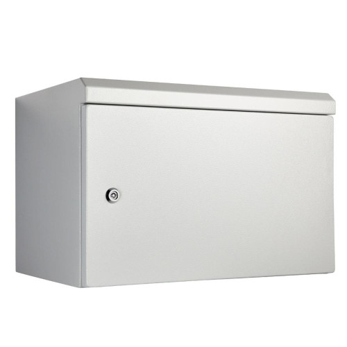 IP66 4U Wall Cabinet, 300mm Deep, Grey 1.5mm Galvanised Steel