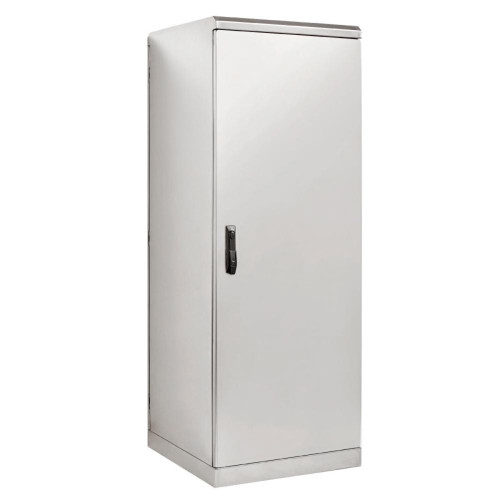 IP66 16U Cabinet, 400mm Deep, Grey 1.5mm Galvanised Steel