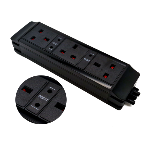 Underdesk 3 Power with 3.15A Resettable Thermal Fuses