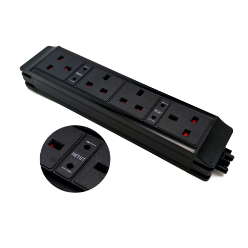 Underdesk 4 Power with 3.15A Resettable Thermal Fuses