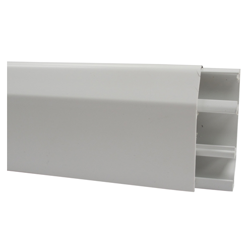 Marshall-Tufflex JEO3WH | Marshall Tufflex Sovereign Plus Skirting Trunking White 75mm x 20mm 3m length (3m lgth)