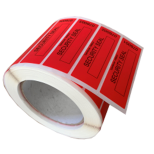 Red KNR Polyester Security Seal Labels ( 1000 )