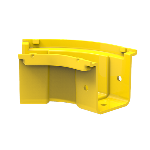 HellermannTyton GigaDuct 50mm x 50mm 45&Acirc;&deg; Horizontal Elbow No Cover Yellow