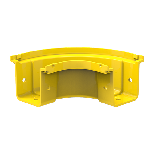HellermannTyton GigaDuct 50mm x 50mm 90&Acirc;&deg; Horizontal Elbow No Cover Yellow