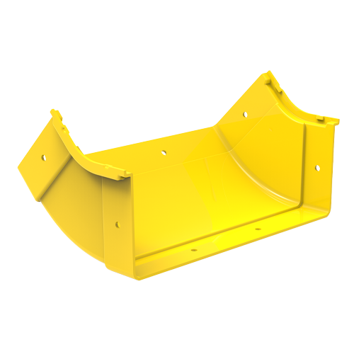 HellermannTyton GigaDuct 300mm x 100mm 45&Acirc;&deg; Vertical Up Inside Elbow No Cover Yellow