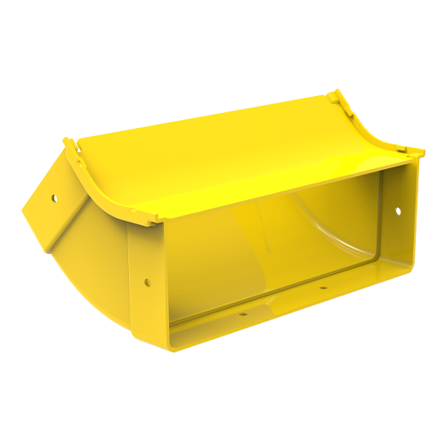 HellermannTyton GigaDuct 300mm x 100mm 45&Acirc;&deg; Vertical Up Inside Elbow With Cover Yellow