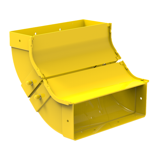 HellermannTyton GigaDuct 300mm x 100mm 90&Acirc;&deg; Vertical Up Inside Elbow With Cover Yellow