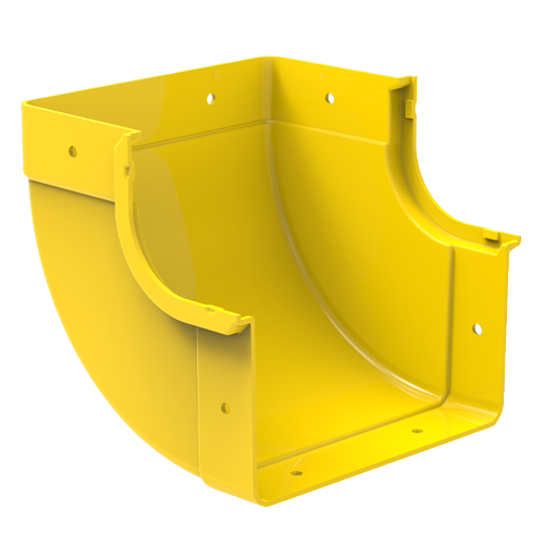 HellermannTyton GigaDuct 200mm x 100mm 90&Acirc;&deg; Vertical Up Inside Elbow No Cover Yellow