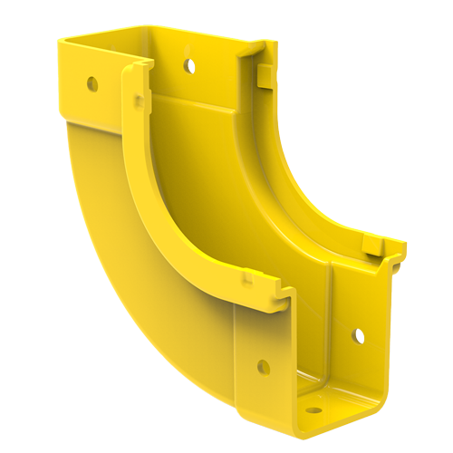 HellermannTyton GigaDuct 50mm x 50mm 90&Acirc;&deg; Vertical Up Inside Elbow No Cover Yellow