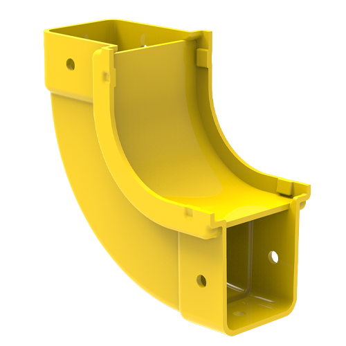 HellermannTyton GigaDuct 50mm x 50mm 90&Acirc;&deg; Vertical Up Inside Elbow With Cover Yellow
