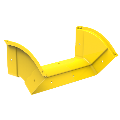 HellermannTyton GigaDuct 300mm x 100mm 45&Acirc;&deg; Vertical Up Outside Elbow No Cover Yellow