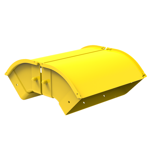 HellermannTyton GigaDuct 300mm x 100mm 90&Acirc;&deg; Vertical Up Outside Elbow With Cover Yellow