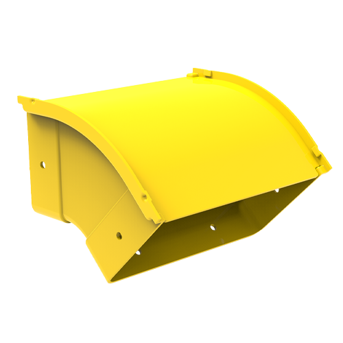 HellermannTyton GigaDuct 200mm x 100mm 45&Acirc;&deg; Vertical Up Outside Elbow With Cover Yellow